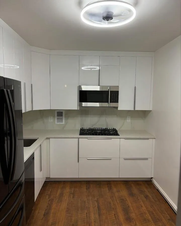 Renovated kitchen with quartz countertops in Carmichael